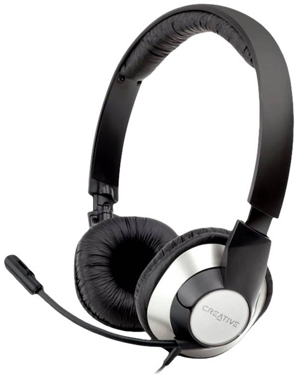 Creative HS-720 V2 Headset otvorená (On Ear) káblové, 51EF0960AA000, stereo, čierna, strieborná