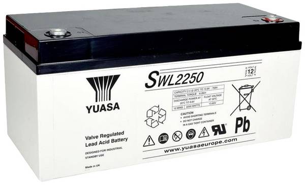 Yuasa  SWL2250 olovený akumulátor 12 V 86 Ah olovený so skleneným rúnom (š x v x h) 380 x 177.50 x 166 mm  nebadateľné vybíjanie