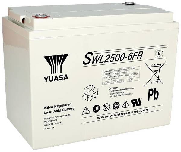 Yuasa  SWL2500-6FR olovený akumulátor 6 V 180 Ah olovený so skleneným rúnom (š x v x h) 297 x 231.50 x 168 mm  nebadateľné vybíjanie