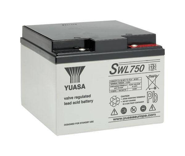 Yuasa  SWL750 olovený akumulátor 12 V 25 Ah olovený so skleneným rúnom (š x v x h) 166 x 125 x 175 mm  nebadateľné vybíjanie