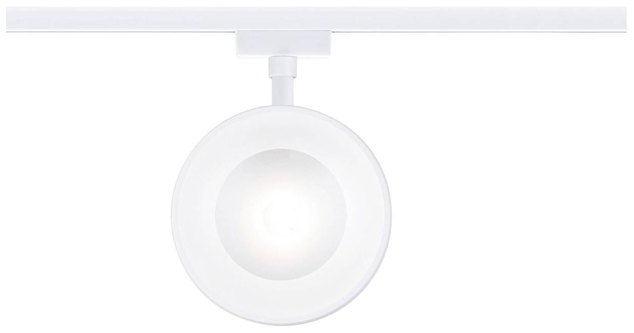Biela LED lištová svietidlo s okrúhlym dizajnom, ktoré jasne svieti dopredu. Ideálne pre cielenú svetelnú atmosféru v moderných priestoroch.