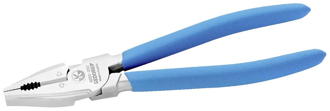 Strieborné kliešte s modrými rukoväťami, vhodné pre bežné práce v domácnosti alebo dielni.