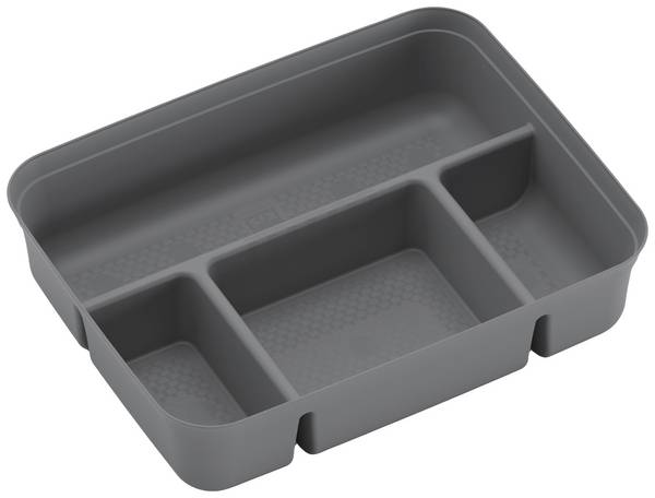 KIS 244600 vkladacia krabice, K Latch, stohovateľné, (š x v x h) 355 x 85 x 265 mm, sivá, 1 ks