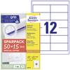 Avery-Zweckform 4781-65 97 x 42.3 mm papier biela 65 listov trvalé univerzálne etikety