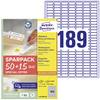 Avery-Zweckform L4731REV-65 25.4 x 10 mm papier biela 65 listov premiestniteľné univerzálne etikety