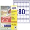 Avery-Zweckform L4732REV-65 35.6 x 16.9 mm papier biela 65 listov premiestniteľné univerzálne etikety