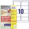 Avery-Zweckform L4744REV-65 96 x 50.8 mm papier biela 65 listov premiestniteľné univerzálne etikety