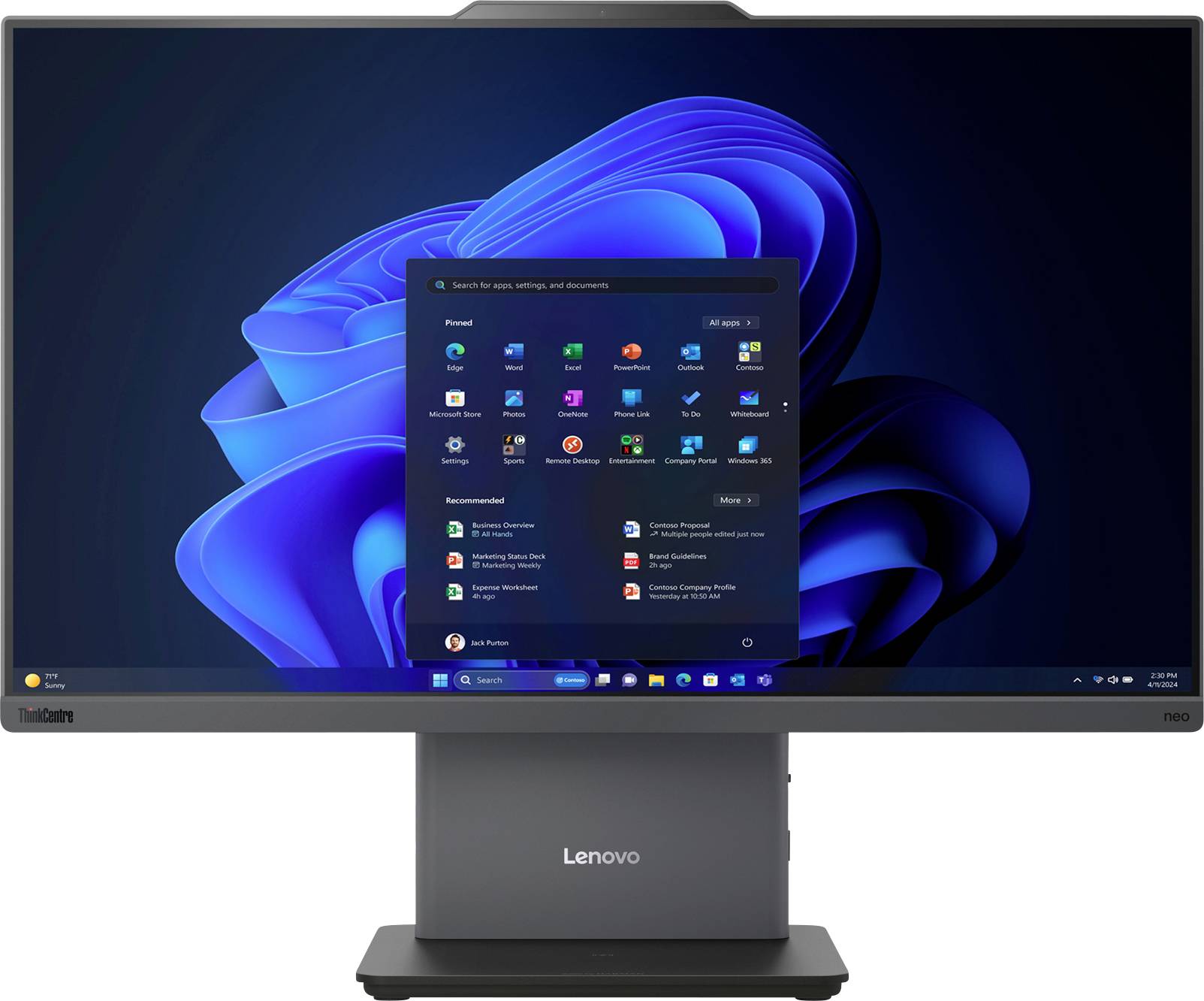 Lenovo PC All-in-One ThinkCentre neo 50a 24 Gen 5 60.5 cm (23.8 pollici) Full HD Intel® Core™ i5 i5-13420H 4.6 GHz 16 GB RAM 512 GB SSD Win 11 Pro 12S