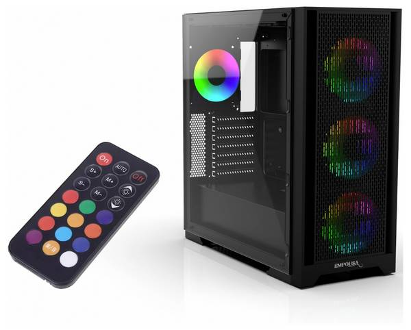 INCA EMG-15XB midi tower PC skrinka čierna