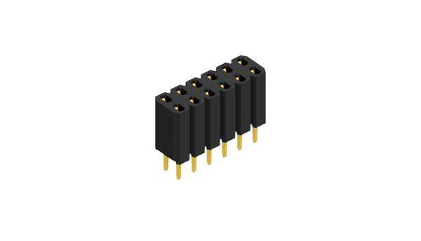 Fischer Elektronik Female header (standaard) Aantal rijen: 2 10026336 10 stuk(s)