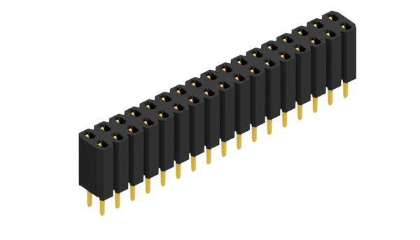 Fischer Elektronik Female header (standaard) Aantal rijen: 2 10026358 10 stuk(s)
