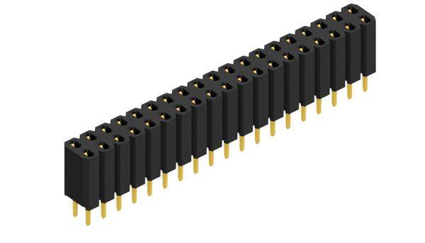 Fischer Elektronik Female header (standaard) Aantal rijen: 2 10026362 10 stuk(s)