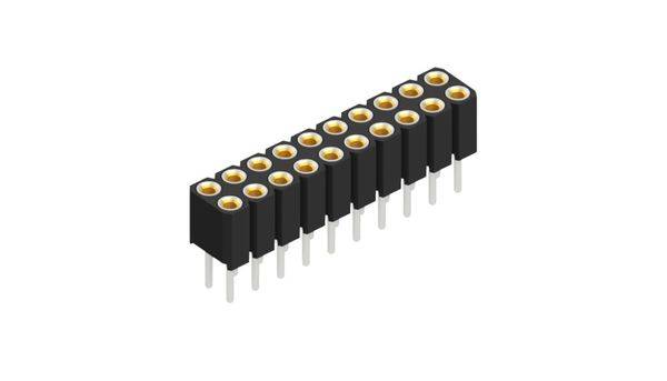 Fischer Elektronik Female header (precisie) Aantal rijen: 2 10027696 10 stuk(s)