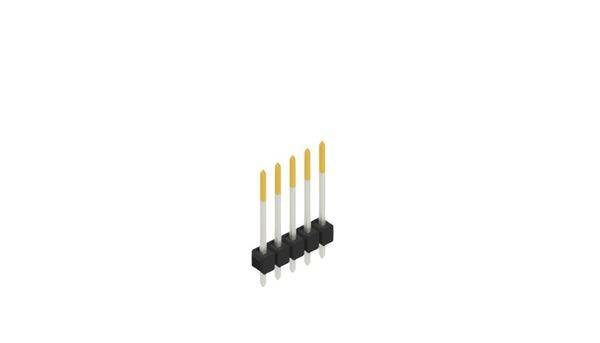 Fischer Elektronik Male header (standaard) Aantal rijen: 1 10048519 10 stuk(s)