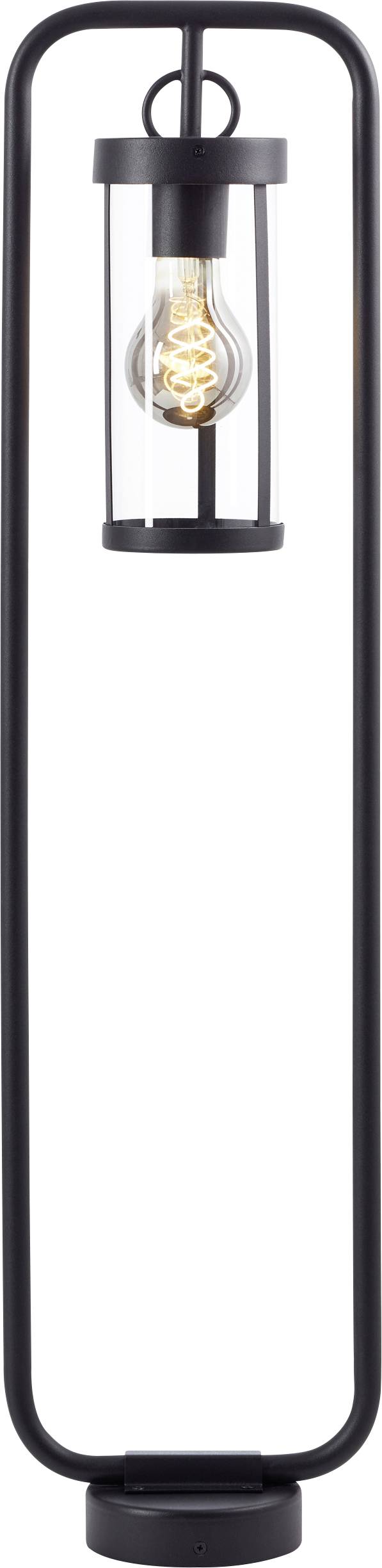 Brilliant Sidney 44293/06 Staande Buitenlamp E27 Zwart, Transparant