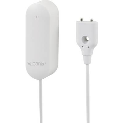 Biely, obdĺžnikový snímač od spoločnosti Sygonix s káblom vedúcim ku konektoru. Snímač by mohol slúžiť na monitorovanie.