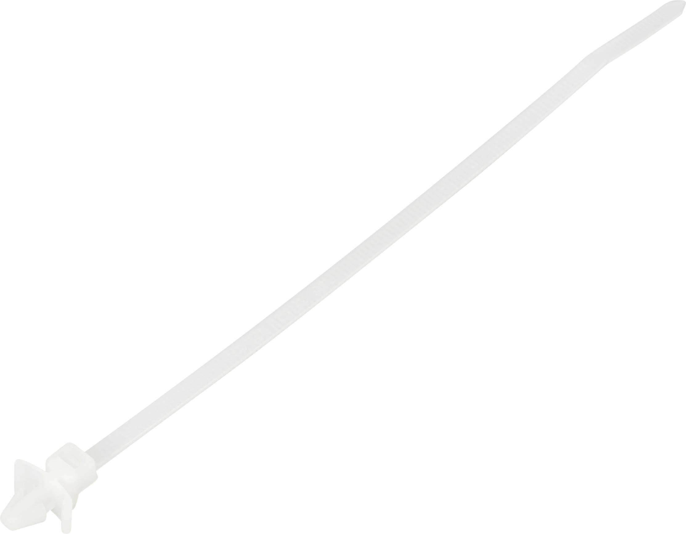 TRU COMPONENTS TC-13030676 TC-WM-115-3.6-N Fascetta per cavi 155 mm 3.6 mm Naturale cappuccio di chiusura, stabilità chimica 100 pz.