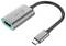 USB-C na HDMI adaptér so sivým obalom a čiernym káblom. Umožňuje pripojenie zariadení s USB-C ku displejom kompatibilným s HDMI.