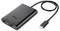 Čierny USB-C adaptér s dvomi DisplayPort portami. Pripojený kábel ukazuje možnosť pripojenia monitorov alebo projektorov.