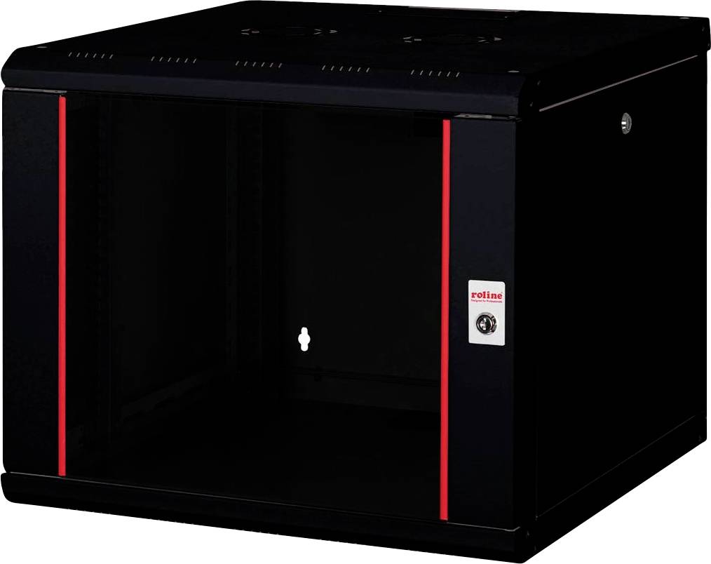 Roline Armadio rack da parete 19 (L x A x P) 600 x 505 x 600 mm Nero