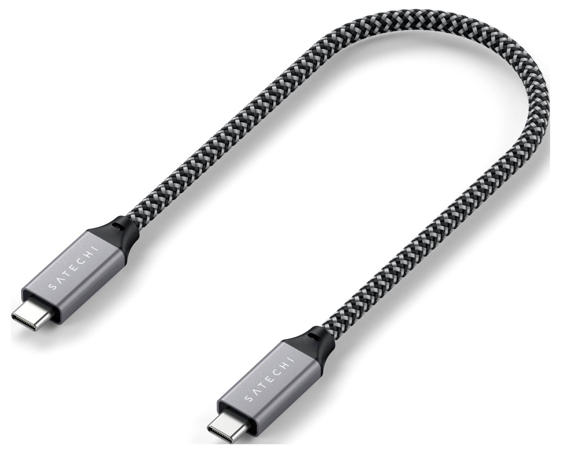 USB-C kábel od Satechi s opletaným dizajnom pre odolné pripojenie.