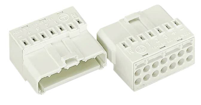 mlight Wago-Verbindungsbuchse 7 polig 81-1003 Connettore intermedio Bianco