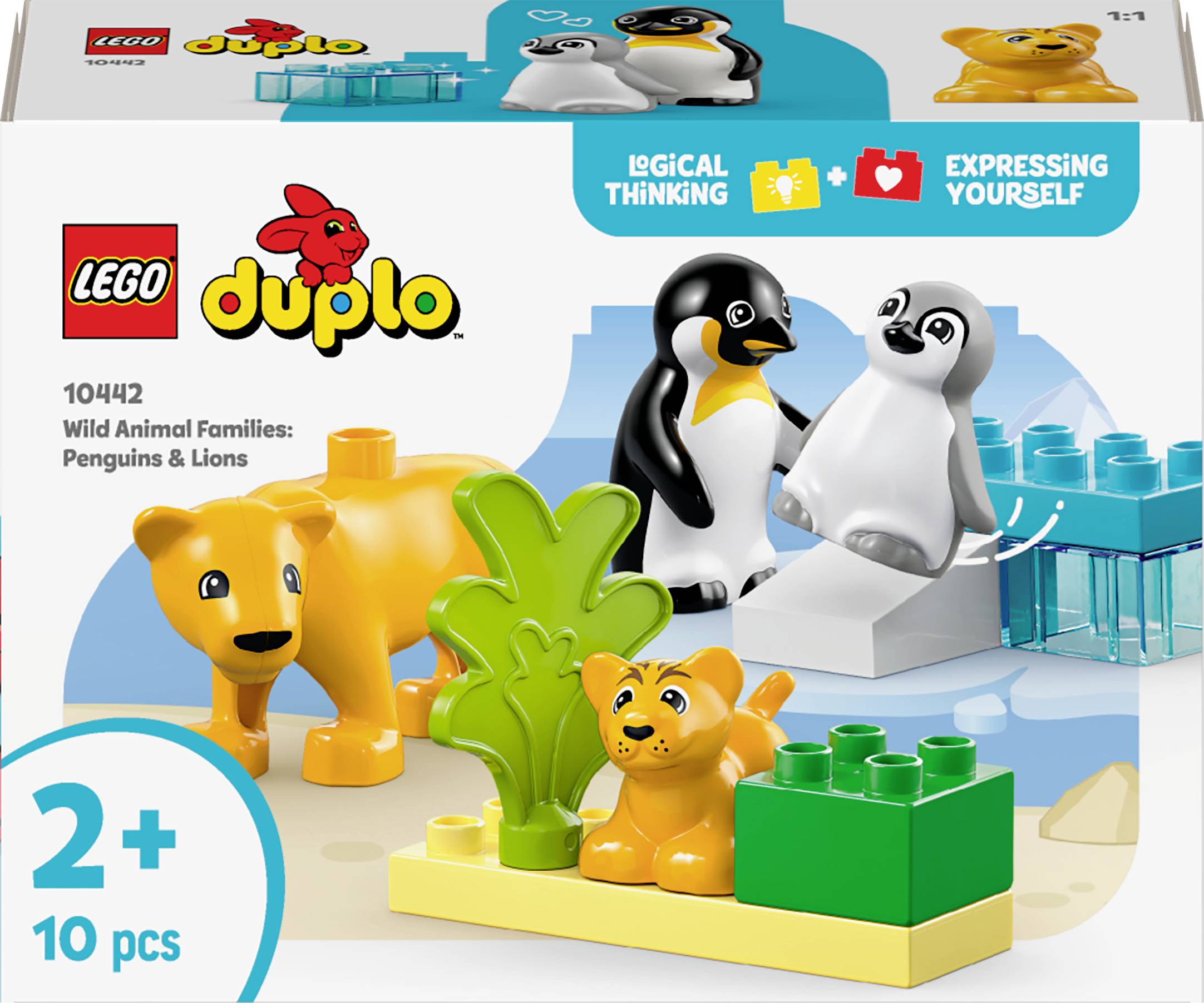 Lego DUPLO Town Villdyrfamilier: Pingviner og løver 10442 2