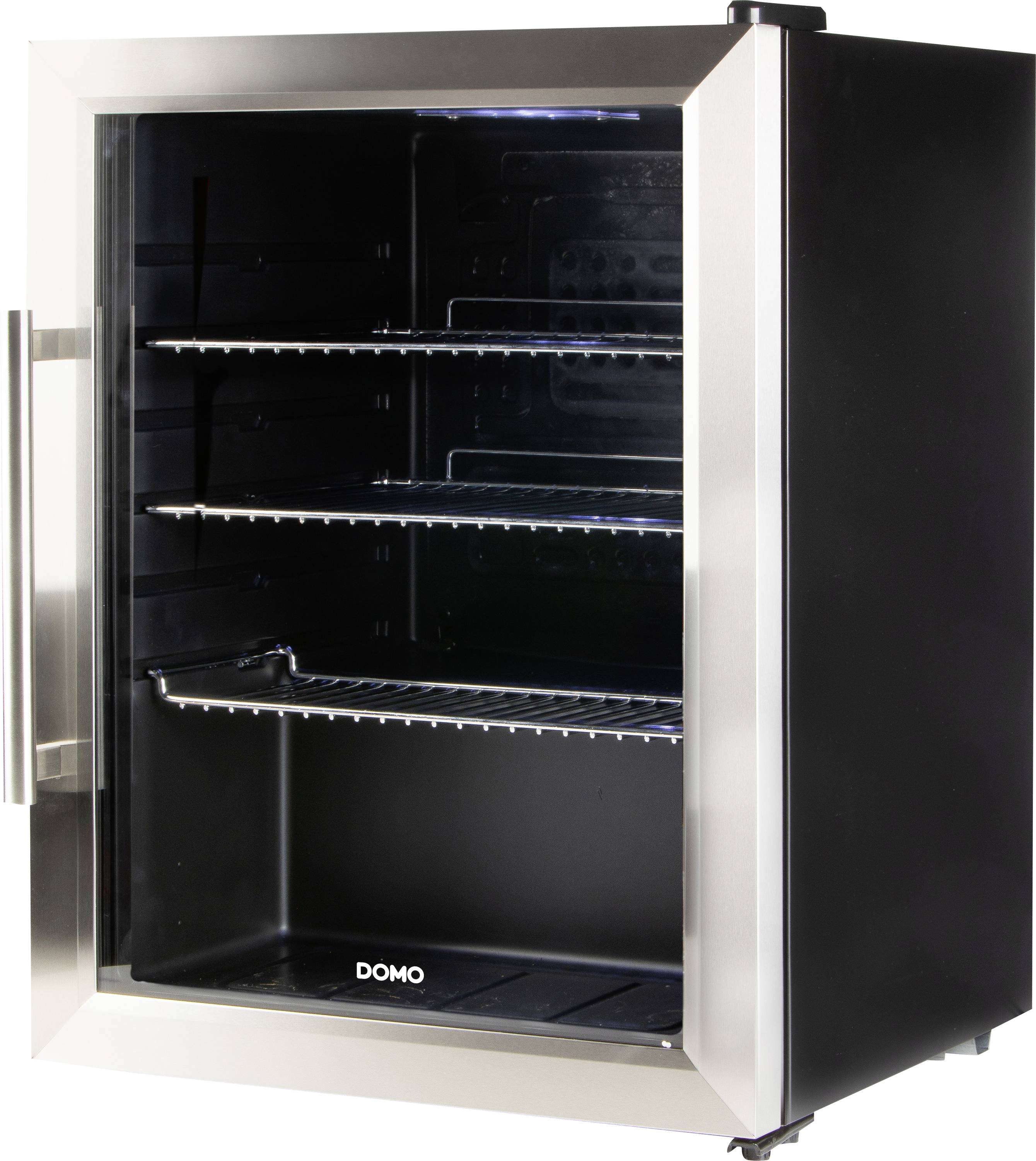 DOMO DO91609BK Frigo per feste ERP: D (A - G) 60 l Stand alone Nero, Acciaio inox (spazzolato)