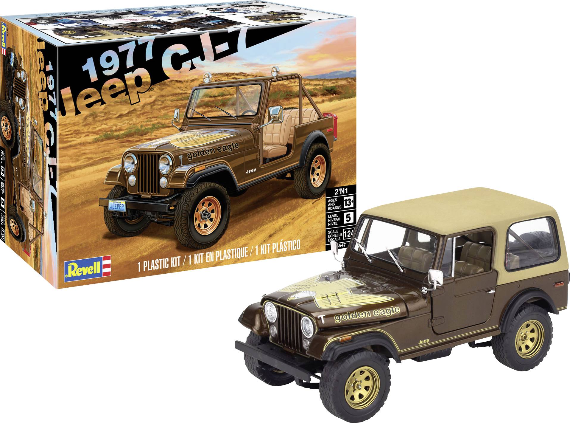 Automodello in kit da costruire Revell 14547 77 Jeep CJ-7 1:24