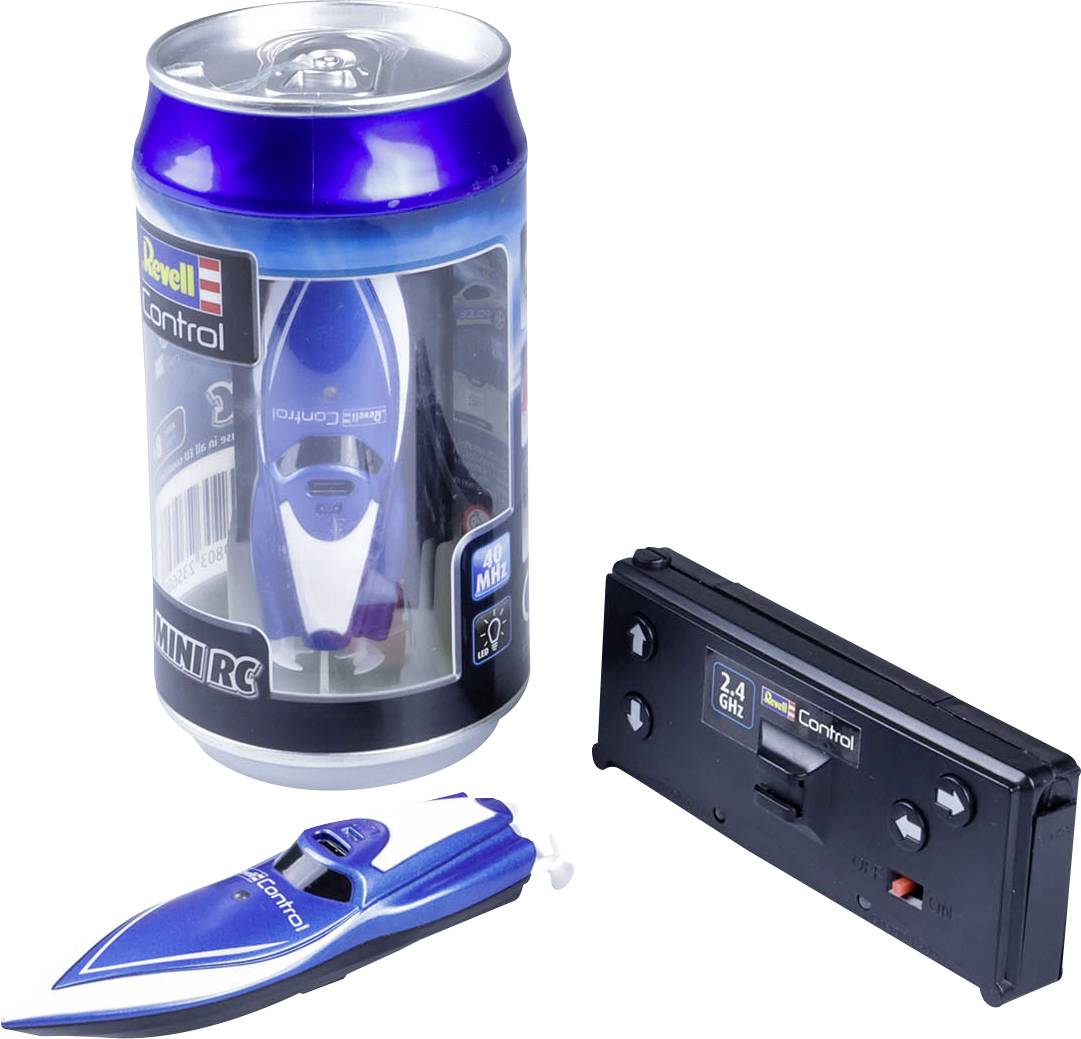 Revell Control Mini blu Barca a motore per principianti RtR 75 mm