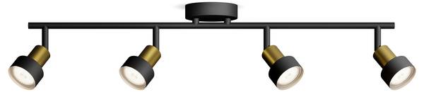 Philips Conduit 8720169299931 stropná lampa  GU10   čierna, zlatá