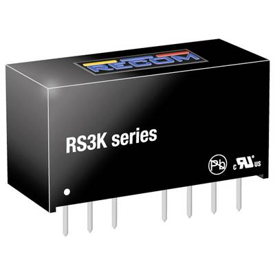 Čierny obdĺžnikový elektronický komponent s nápisom 'RS3K séria' a viacerými kovovými pinmi na spodnej strane.