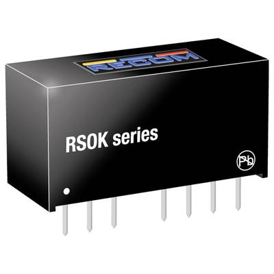 Čierna elektronická súčiastka s nápisom 'RSOK series' a logom hore. Niekoľko kovových kolíkov vyčnieva von.