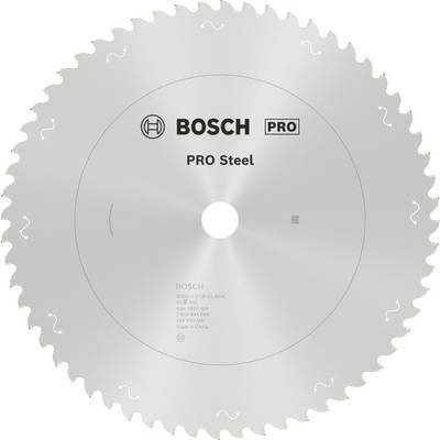 Pílový kotúč značky Bosch s nápisom 'PRO Steel', navrhnutý na rezanie oceľových materiálov.