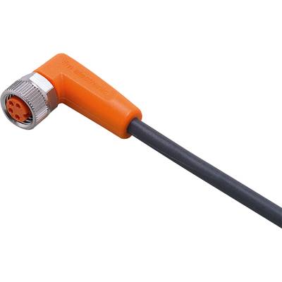 Oranžová kabelová zástrčka s čiernym káblom; zástrčka je označená nápisom 'rm electronic'.