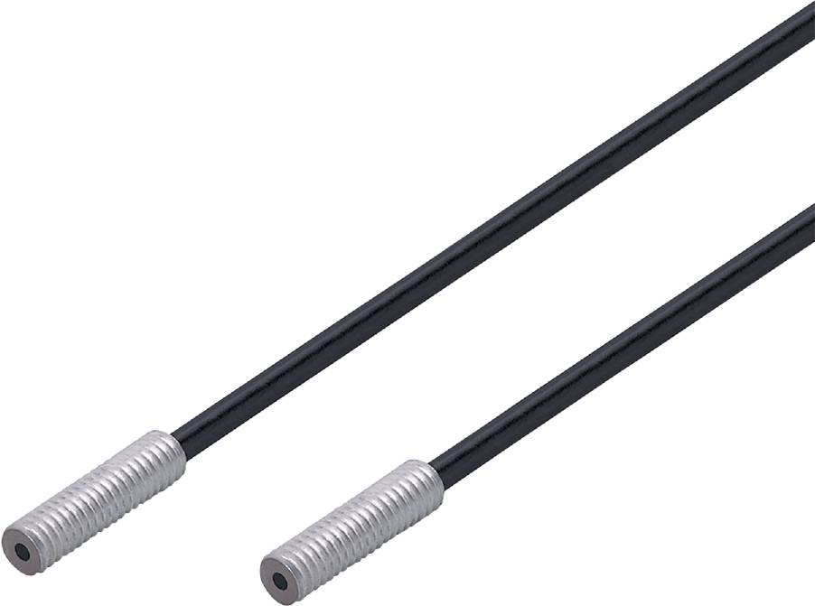 Dve úzke, čierne tyče so striebornými koncovkami, diagonálne usporiadané v obraze. Vhodné pre technické alebo mechanické aplikácie.