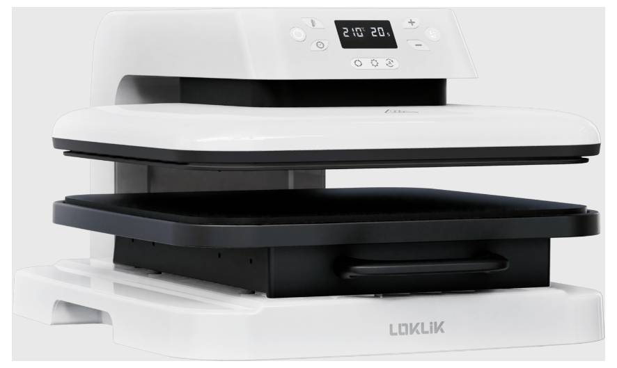 Loklik Auto Heat Press Pressa di riscaldamento Bianco