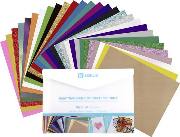 Loklik Heat Transfer Vinyl Material Bundle Tvoriaca sada