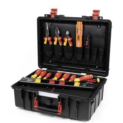 Wiha Basic Set L electric 18tlg 45530 Elektriker, Hantverkare, Lärling, Professionell, VDE Verktygsväska med utrustning 18 delar (B x H x D) 457 x 183 x 367 mm