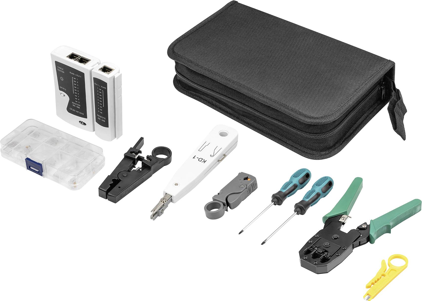 Digitus DN-94027 Kit utensili per installazioni di rete Adatto per (Specifiche di rete (CAT)): CAT 5e, CAT 6, CAT 7