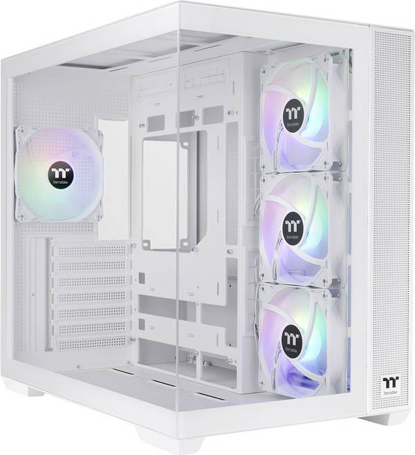 Thermaltake View 380 TG ARGB Snow White midi tower PC skrinka snehobiela