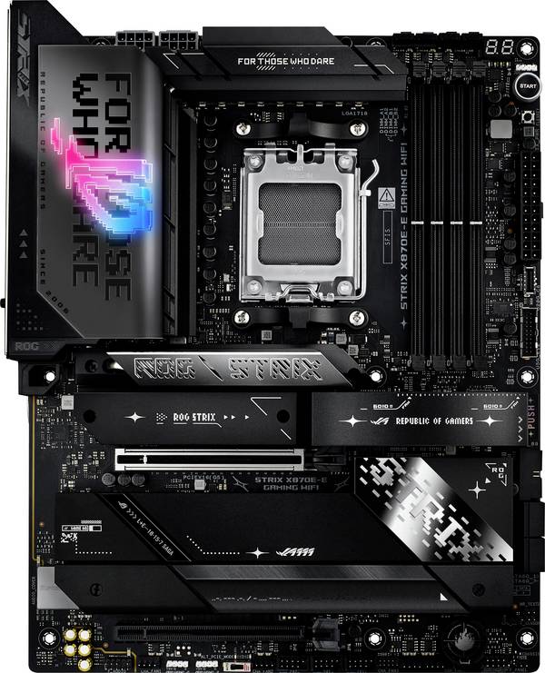 Asus ROG STRIX X870E-E Gaming WIFI (AM5) Základná doska Socket AMD AM5 Tvarový faktor ATX Čipová sada základnej dosky AMD® X870