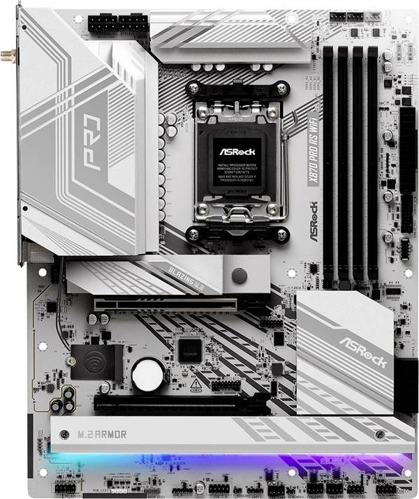 ASRock X870 Pro RS WiFi (AM5) (D) Základná doska Socket AMD AM5 Tvarový faktor E-ATX Čipová sada základnej dosky AMD® X870