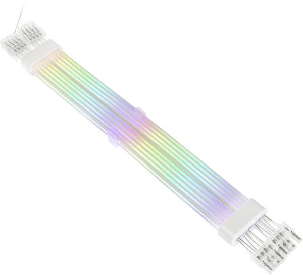Kolink UR-2PCIE-ARG napájací prepojovací kábel  biela, priehľadná, RGB 31 cm