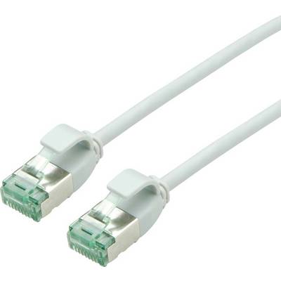 roline recycled material 21.45.3306 RJ45 sieťové káble, prepojovacie káble CAT 6A U/FTP 3.00 m sivá netienený, extrémne -0