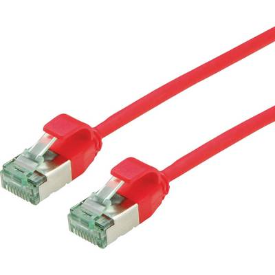 roline recycled material 21.45.3317 RJ45 sieťové káble, prepojovacie káble CAT 6A U/FTP 5.00 m červená (jasná) netienený-0