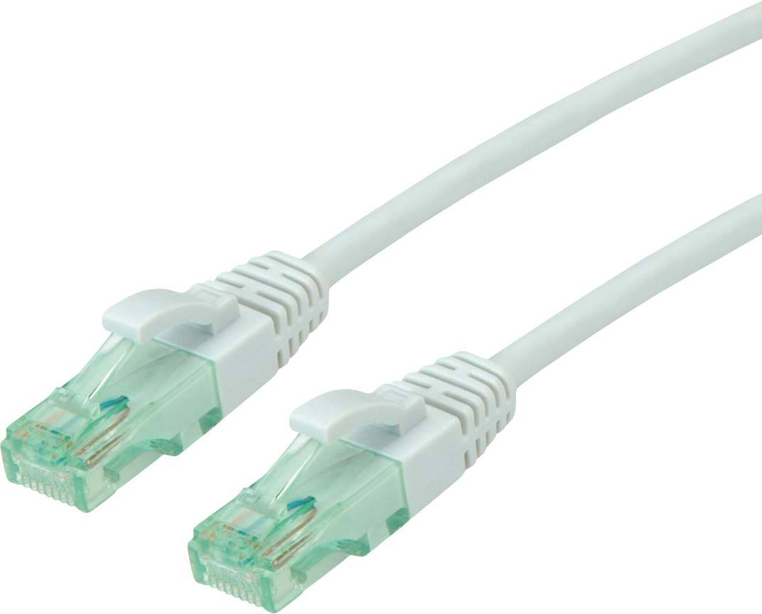 roline recycled material 21.45.3106 RJ45 sieťové káble, prepojovacie káble CAT 6A U/UTP 7.00 m sivá netienený, PVC plášť-0