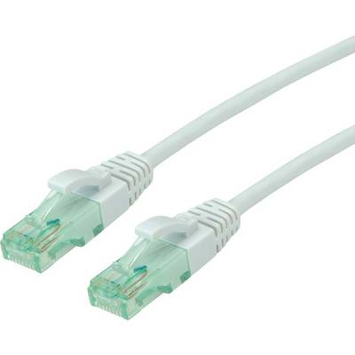 roline recycled material 21.45.3108 RJ45 sieťové káble, prepojovacie káble CAT 6A U/UTP 15.00 m sivá netienený, PVC pláš-0