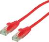 roline recycled material 21.45.3119 RJ45 sieťové káble, prepojovacie káble CAT 6A U/UTP 20.00 m červená (jasná) netienený, PVC plášť 1 ks