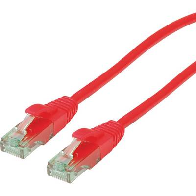 roline recycled material 21.45.3119 RJ45 sieťové káble, prepojovacie káble CAT 6A U/UTP 20.00 m červená (jasná) netienen-0